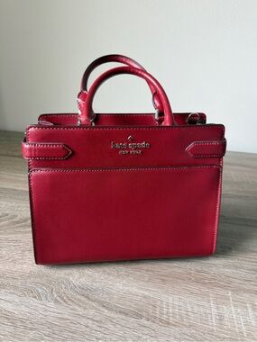 kate spade new york Staci Women's Medium Satchel Bag - Red Currant (WKRU6951)
